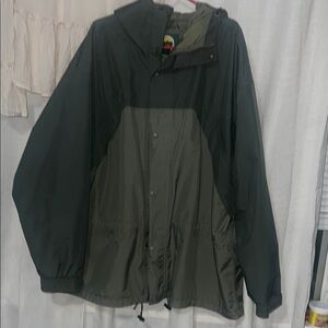 Cabela's Green Raincoat with Utility Design